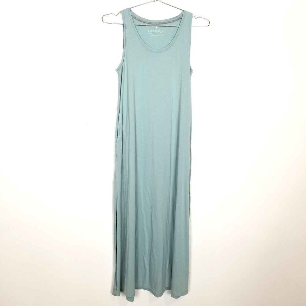 Free Fly Apparel Aqua Tank Midi Dress